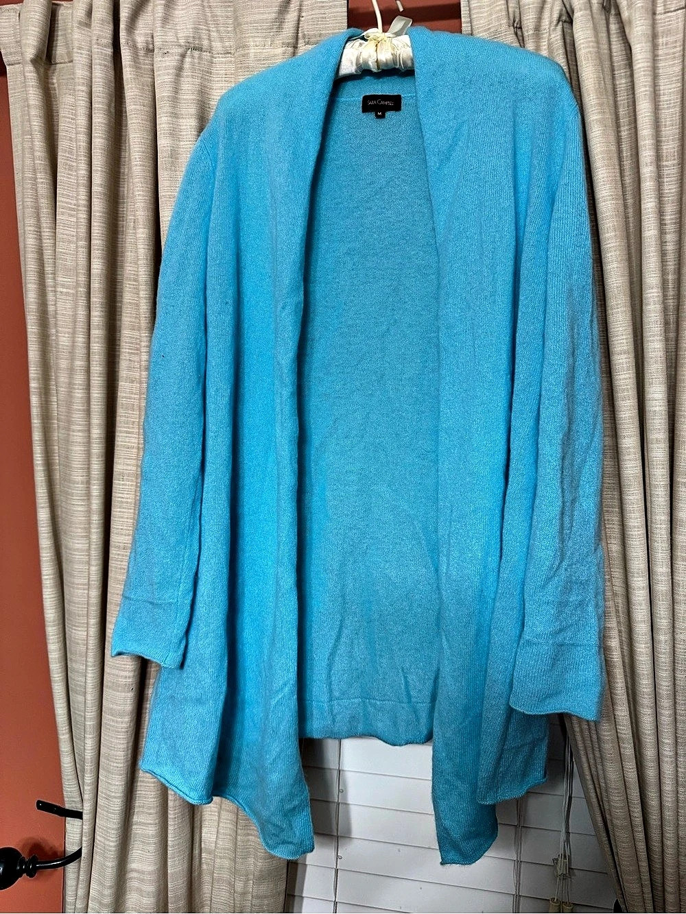Sara Campbell The Open Cashmere Cardigan Cashmere Cardigan Blue Medium